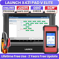 LAUNCH X431 PAD V ELITE 10.1' Car Diagnostic Tools Online Program J2534 CAN FD DOIP OBD OBD2 Scanner SCN Coding Full System