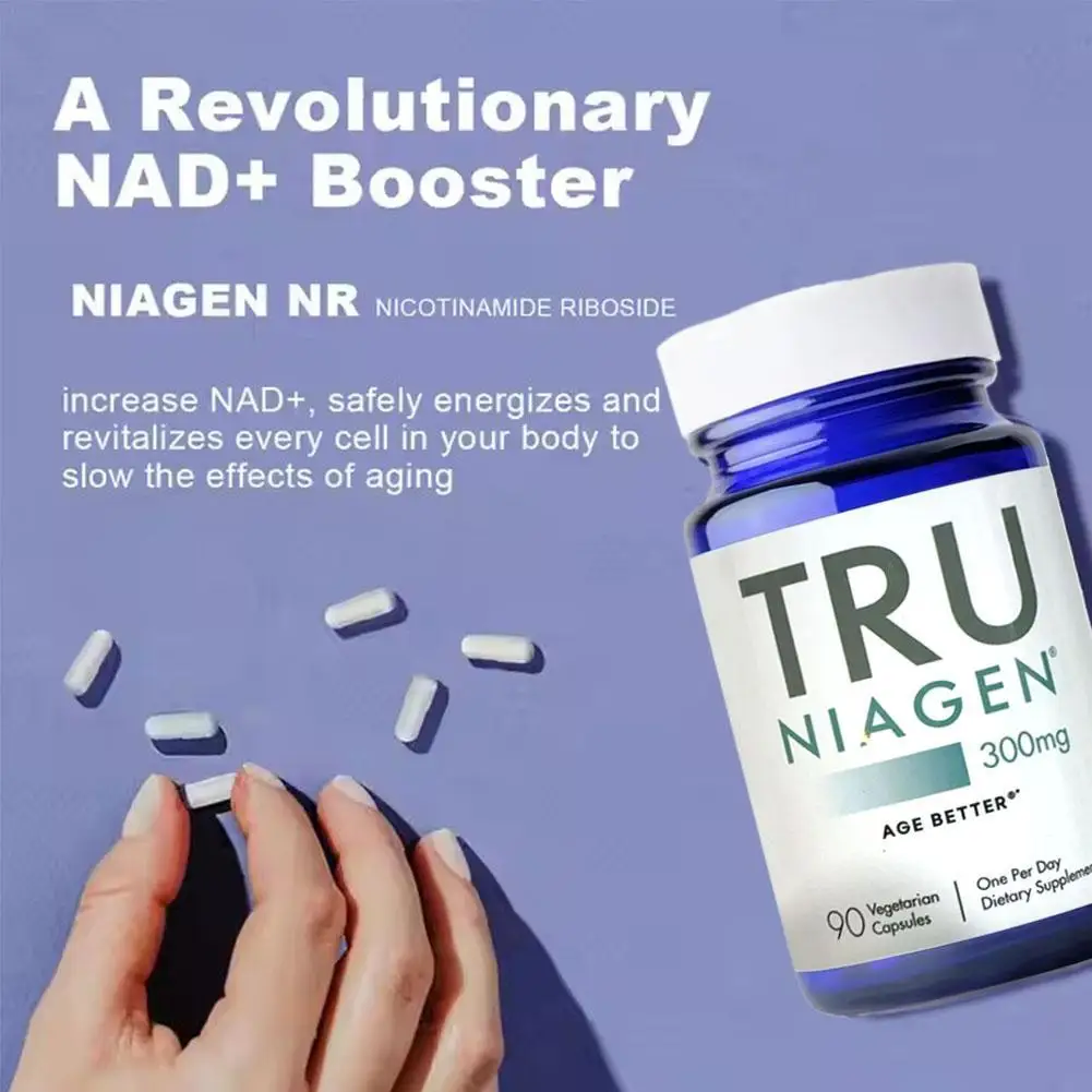 90pcs NAD+ Boost Energy Anti-aging Suitable For People Over 50 Keep Spirit Bottle Nicotinamide Riboside Supplement Auxiliary