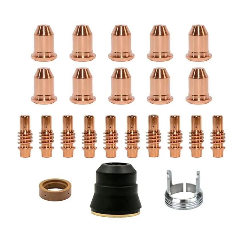 ABGH-For Harbor Freight Titanium Plasma65 TI-PC65 Torch 23Pack Electrode Nozzle 59182 59164 65A