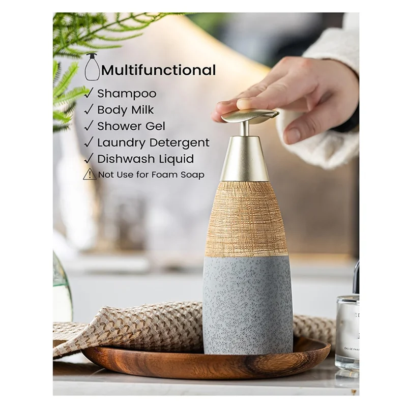 

ABJN-Kitchen 12 унций дозатор мыла для рук для ванной комнаты многоразовая бутылка-дозатор для жидкого мыла, шампуня и геля для душа