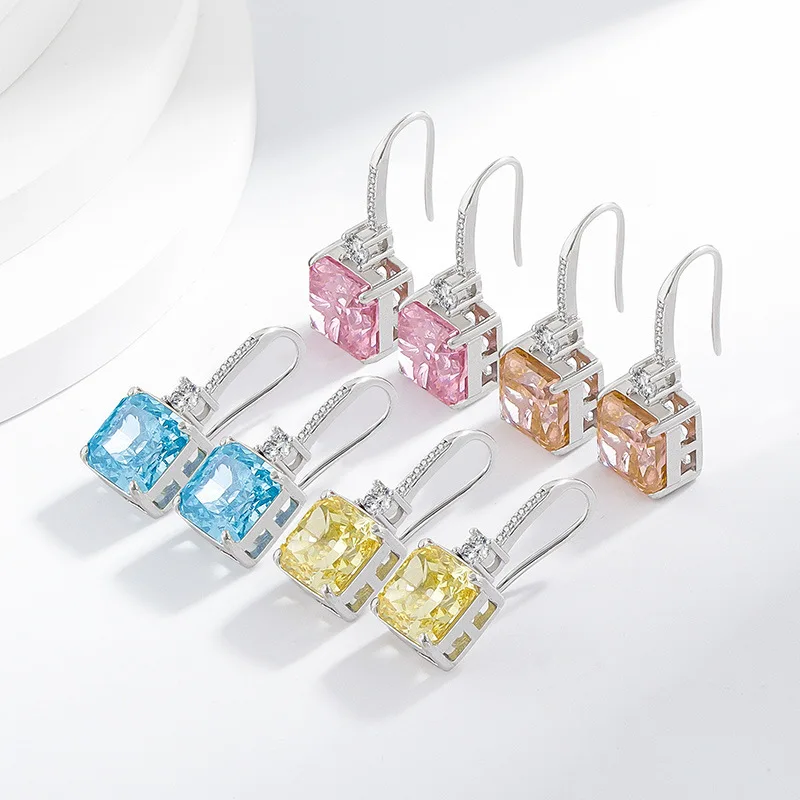 

Стерлингового серебра 925 пробы, ледяной цветок, кристалл, циркон, флакон духов, ушной крючок, подарок на день рождения, годовщину, свадьбу