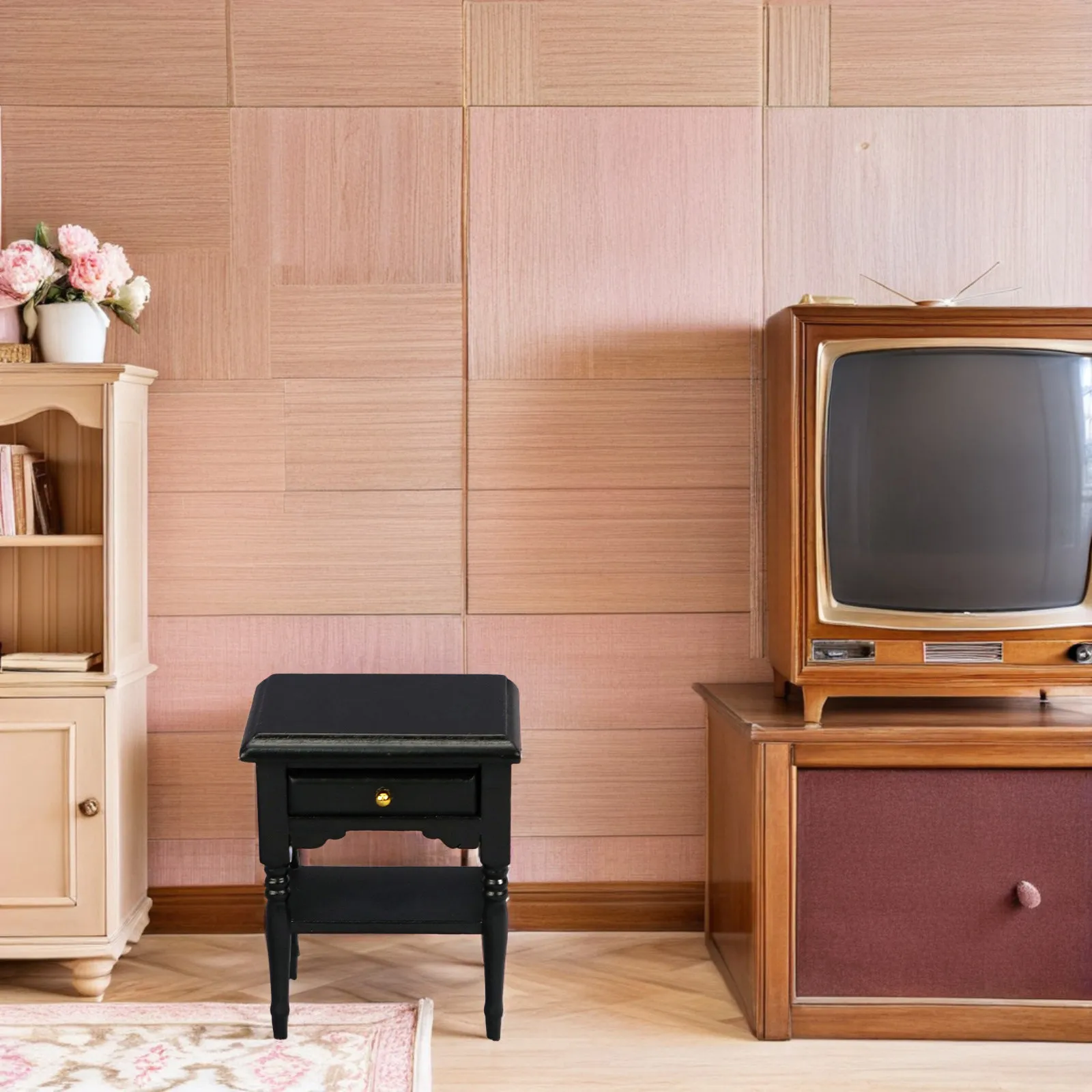 

1Pcs Mini House Cabinet Wooden Miniature Furniture Ornament for DIY Mini House Kids Free Arrangement Photo Prop Graduation