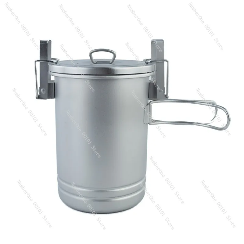 Portable Camping Rice Steamer Pot Outdoor Multifunction Cooking Pot 304 Stainless Steel Steam Boil Cooker Picnic Hiking Camp