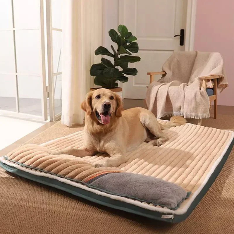 Dog Bed Padded Cushion for Small Big Dogs Sleeping Beds and Houses for Cats Super Soft Durable Mattress Removable Pet Mat