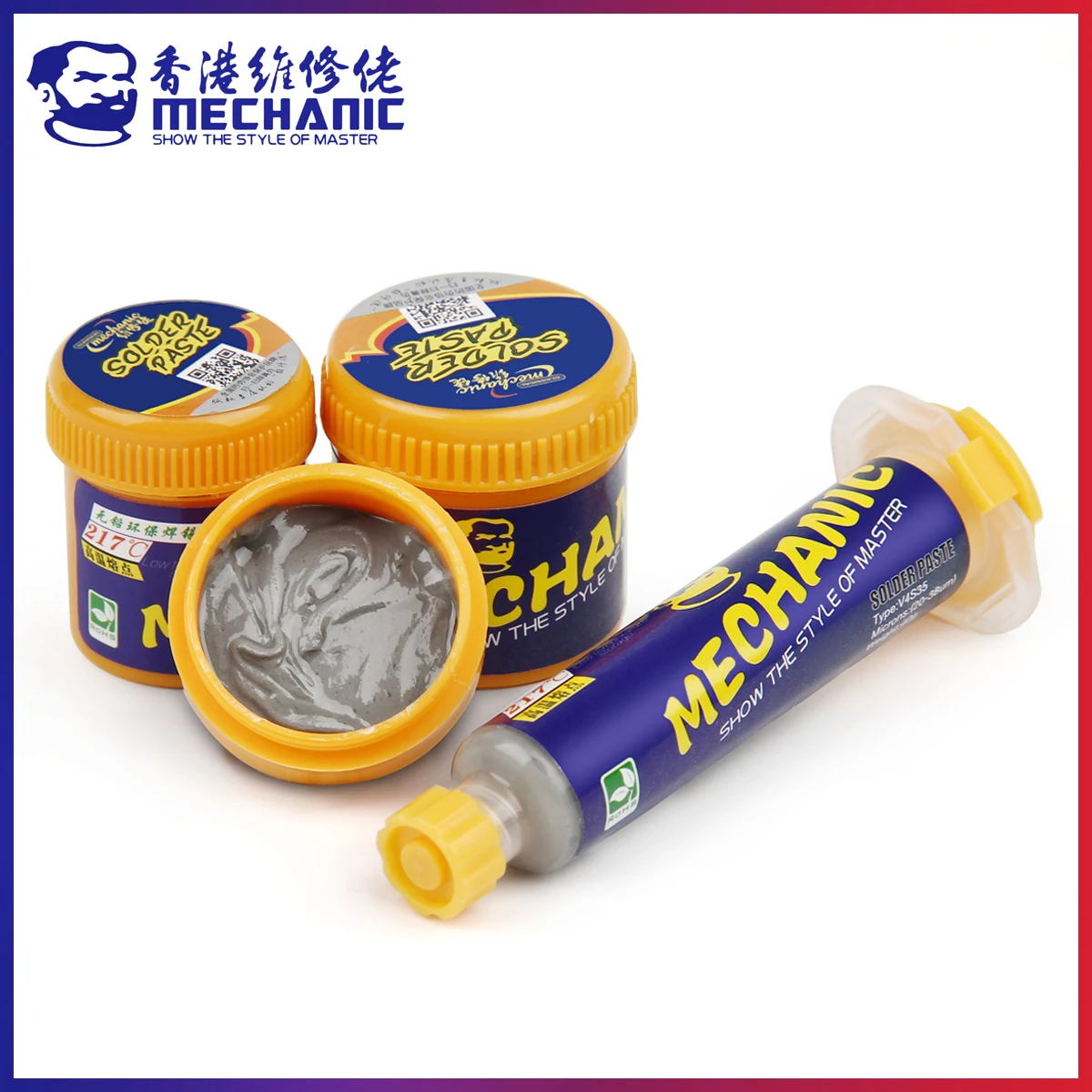 MECHANIC VxS35 Series 217℃ Tin Solder Paste Lead-Free Environment Friendly Soldering Flux for Electronic Component Phone Repair