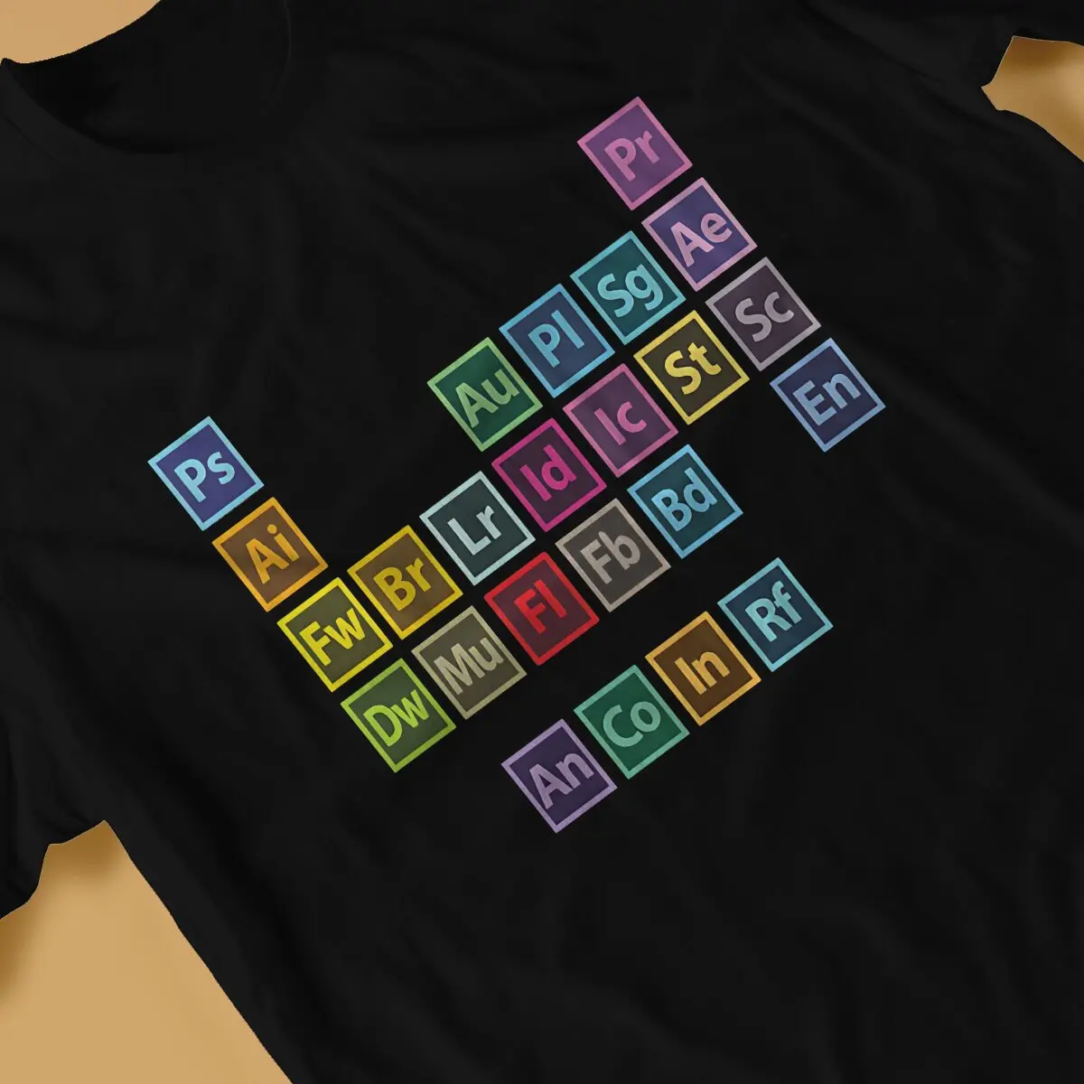 Adobe Periodic Table Of Elements T Shirt Alternative O-Neck TShirt Polyester Clothing