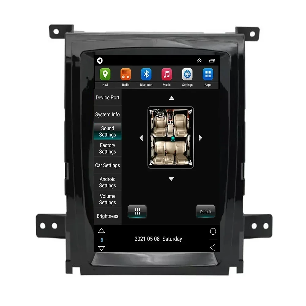 Para Cadillac Sevilha STS SLS 2007 -2012 ​ Rádio automotivo Android Tesla estilo 2Din receptor estéreo Autoradio reprodutor multimídia GPS Navi