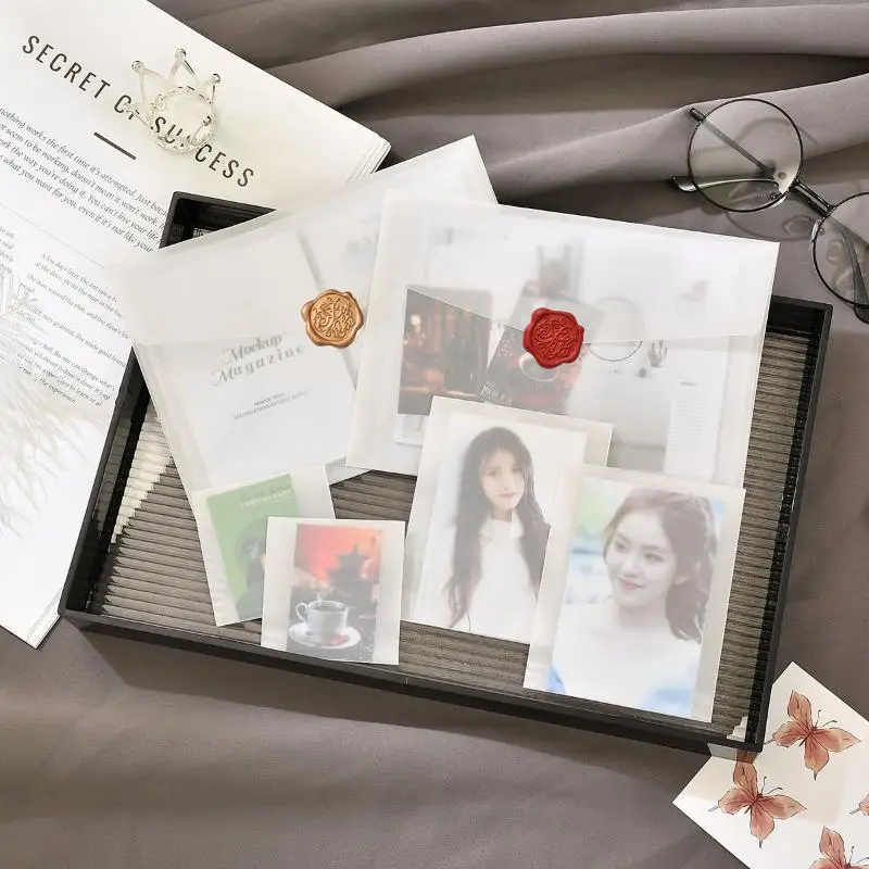 Wedding Invest Card Translucent Tressing Paper Envelope Wedding Invite Postcard Transparent Tracingpaper Paper Letter Message