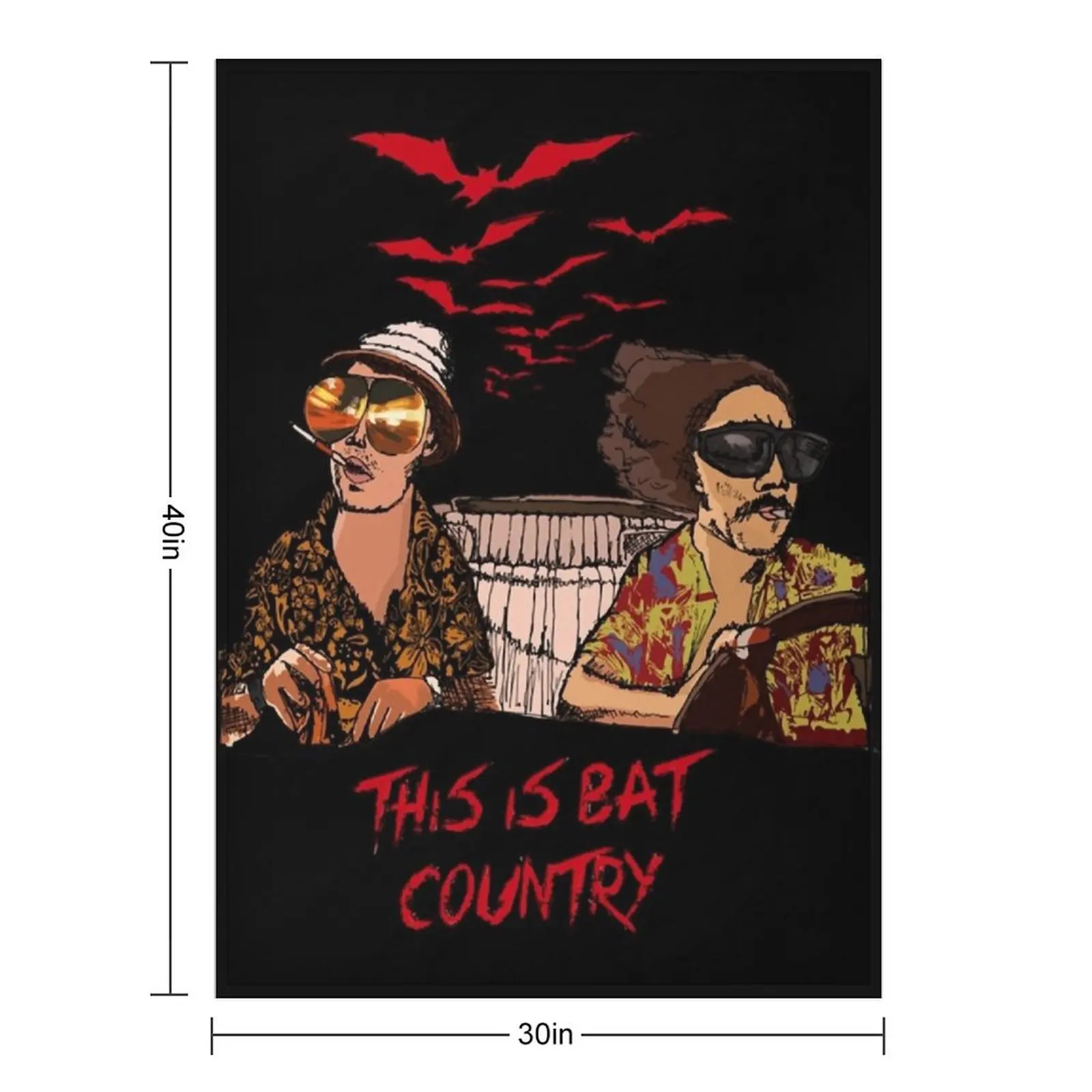 Gift For Men Bat Country Las Vegas Throw Blanket Luxury Throw Decorative Sofa Sofa Throw Furry Blankets view 2
