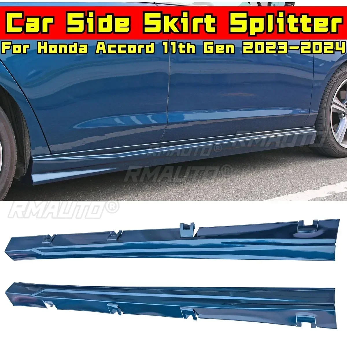 

For Honda Accord 11th Gen 2023-2024 Side Skirt Lip Glossy Black Sport Style Side Skirt Spoiler Modification Part Car Accessories