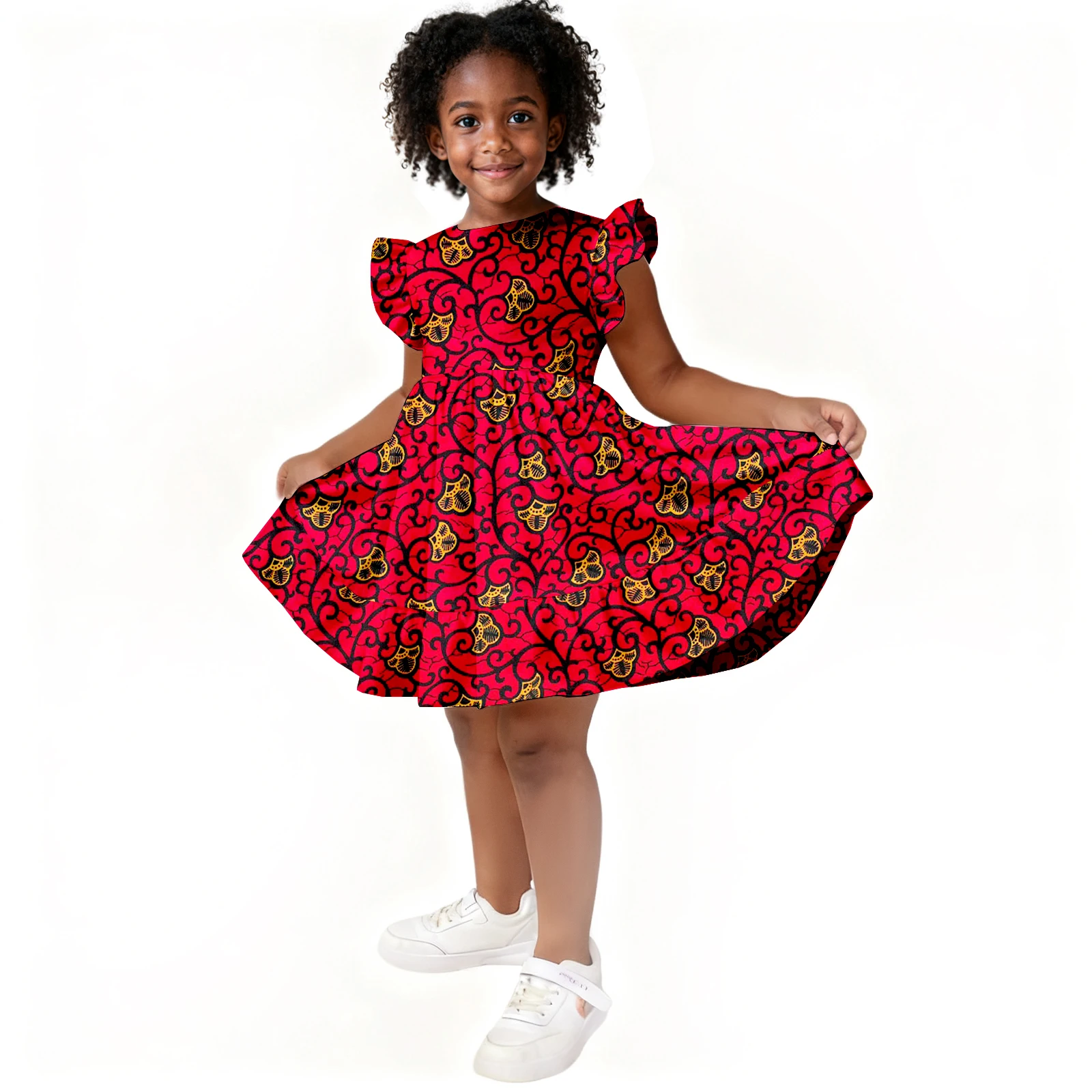

Bayby Girl Turkey Dress African Clothes Print Dress Dashiki Anakra Outfits for Kids Casual Dressy
