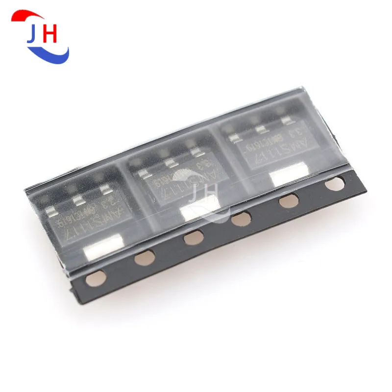 10PCS 새로운 AMS1117-3.3V AMS1117-1.2V 1.5V 1.8V 2.5V 5.0V AMS1117-ADJ 전원 IC 벅 IC 선형 레귤레이터 LDO SOT-223 패키지 칩
