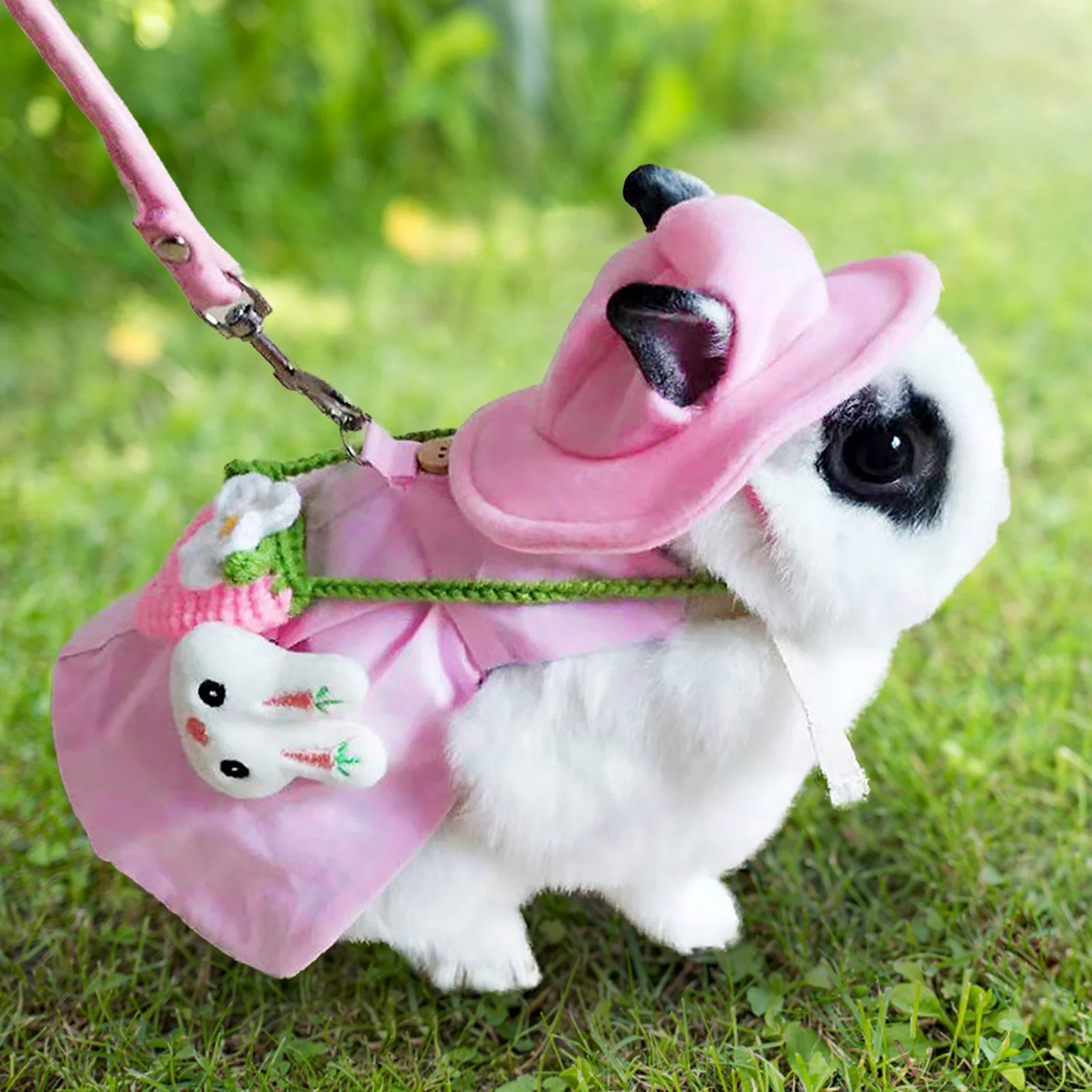 

Rabbit Mini Animal Supply Bunny Costume Vest Leash Cat Vest Leash Set Costume Set Supply Dog Coat