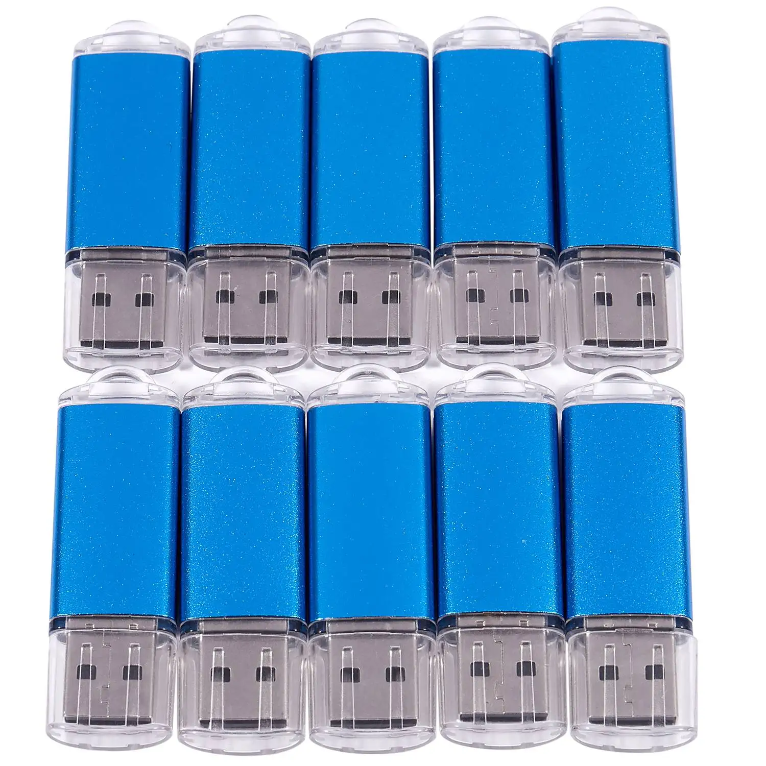 10 x USB Memory 2.0 Memory Stick Flash Drive 128MB Gift Blue