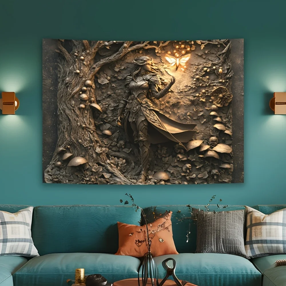 نسيج Thechanted Forest Guardian - مثالي لإضافة أسلوبًا غامضًا وخياليًا إلى أي ديكور غرفة، مثالي للاستخدام المنزلي