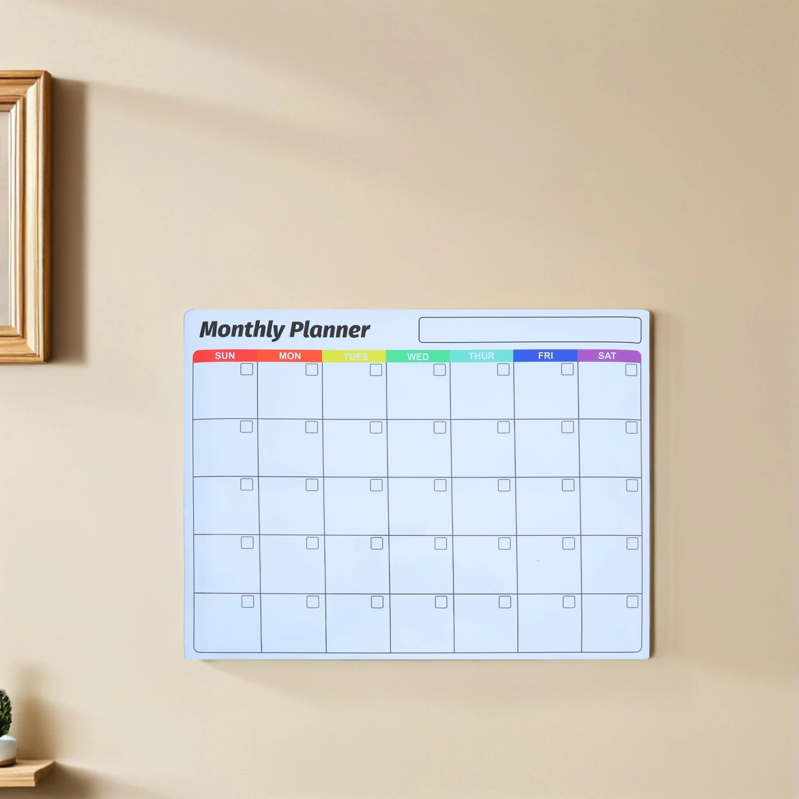 Dry Erase Board Sticker 12X16In Removable Whiteboard Calendar Planner For Wall Self Adhesive Undated Monthly Organizer Reusable