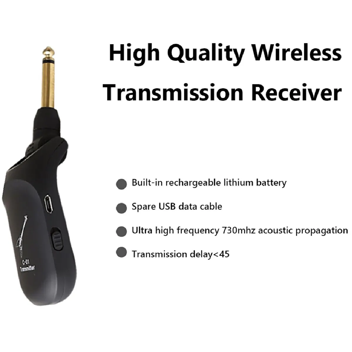 Guitar Wireless System Audio Transmitter Receiver C01 Pickup USB Rechargeable Wireless System for Electric Guitar Bass Violin