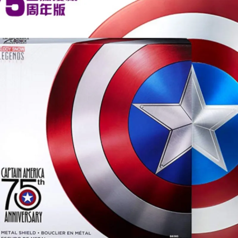 Avengers Captain America Shield Model 75th Anniversary Cosplay For Children Captain America Arm Guard Props Marvel Fans Gift