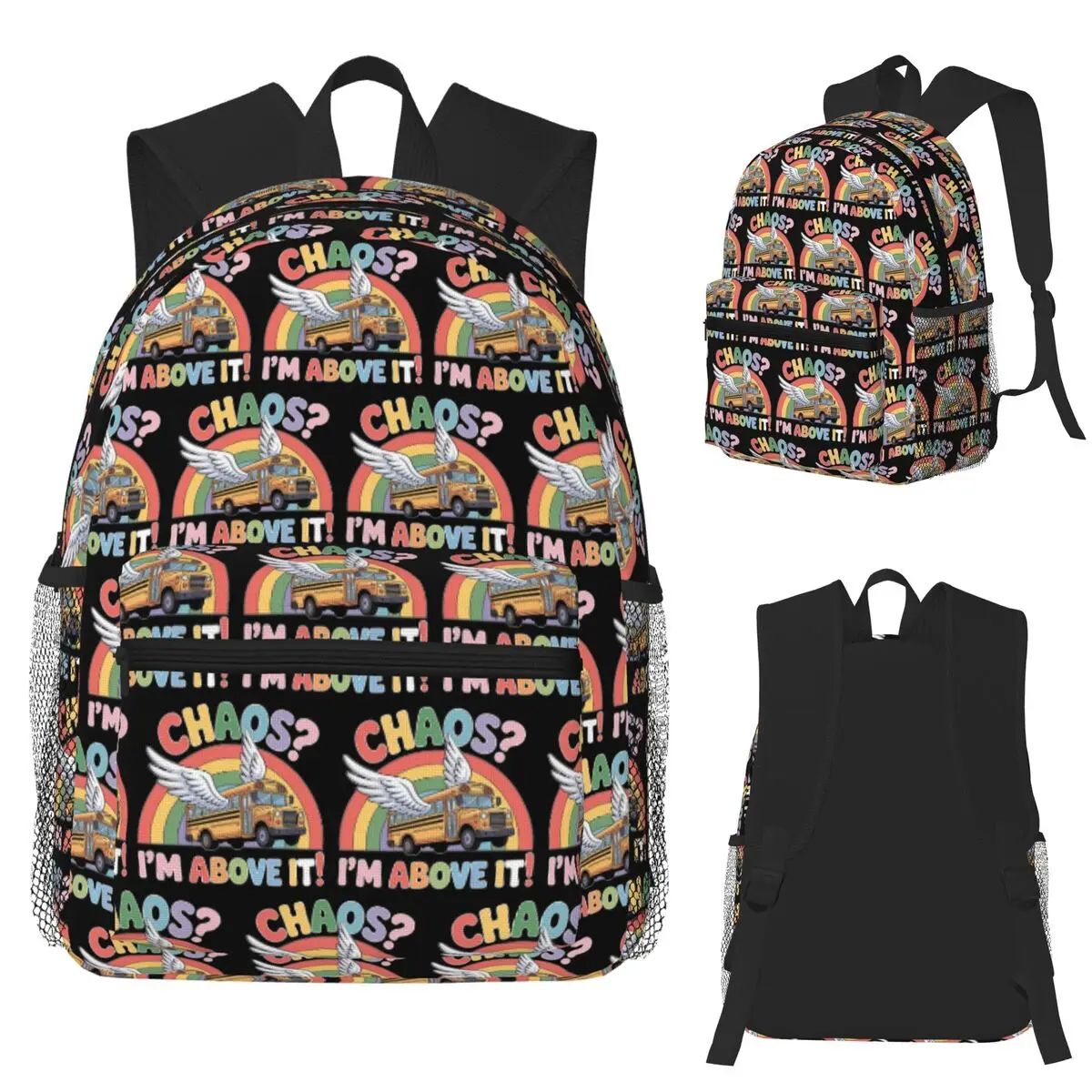 

Certified Chaos Transport Technician Student Backpack School Bag Hiking Travel Daypack for Boys Girls Bookbag Shoulder Bags