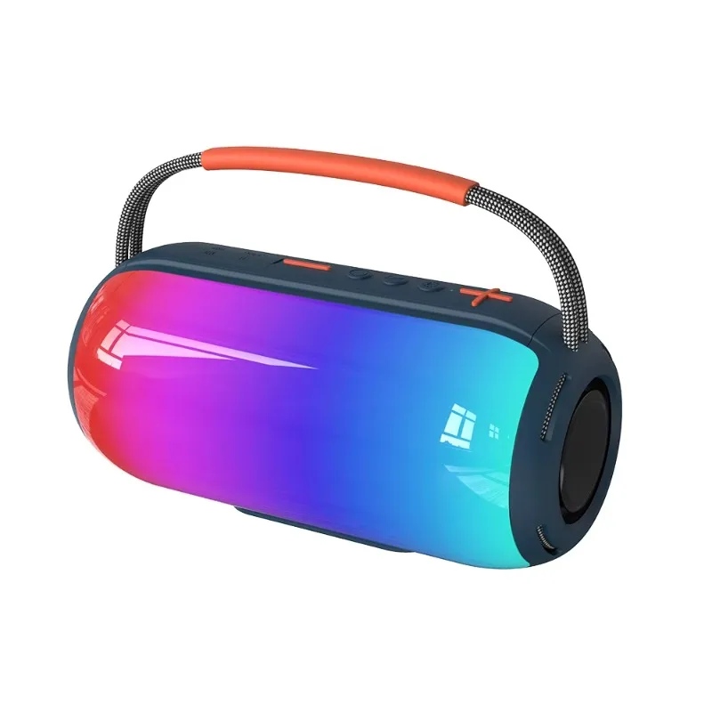 14W Portable Bass Stereo Tweeter Bluetooth Wireless Speaker with Disco Light, Supports Party USB/TF Card/Auxiliary/FM