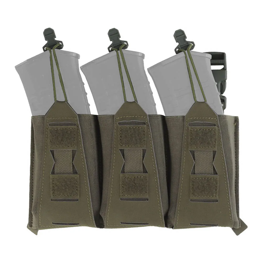 

Tactical Triple 5.56 Magazine Pouch Multifunctional LG3V2 Plate Carrier Front Panel Flap Cover Airsoft Hunting Vest Accessories