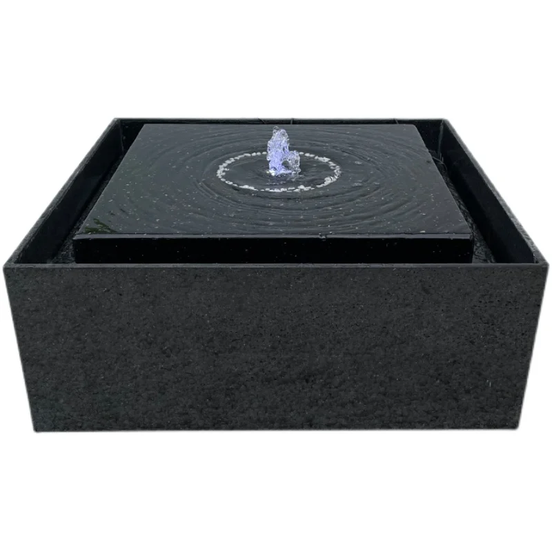 

Natural stone flowing water fountain black gold decorative fountain ornament