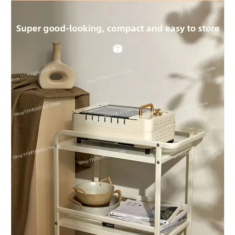 ماكينة شواء كباب ذات دوران أوتوماتيكي بدون دخاني 220 فولت - شواية كهربائية متعددة الوظائف للاستخدام الداخلي