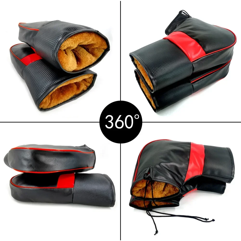 Winter Motorcycle Cold Protection Gloves Waterproof Scooter Handlebar Grip Muffs Motorbike Guantes Thicken Warm Cover Windproof