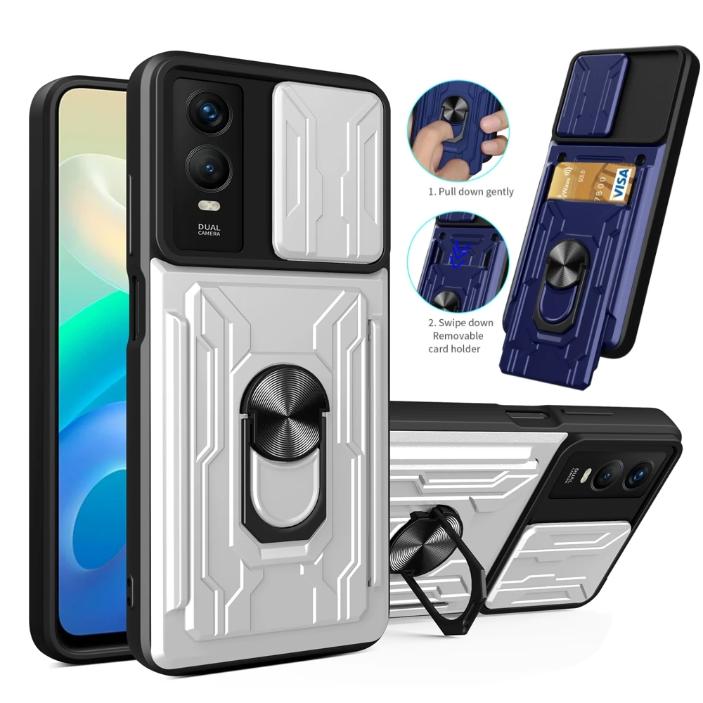 ShockProof Case For INFINIX Note 30 12 Pro POVA 4 Push Slide Window Camera Magnet Shell Case Back Cover For INFIINIX HOT 12 20