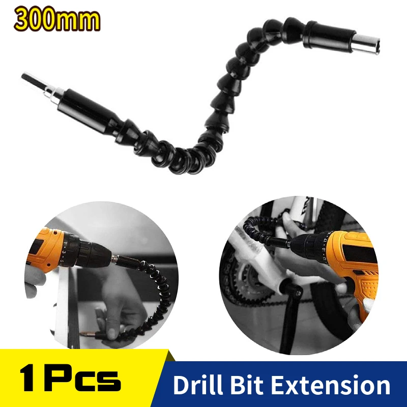 Drill Bit Extension Magnetic Hex Soft Shaft 12 inch Flexible Screwdriver Drill for Connect Drive Shaft Tip Drill Bit Kit Adaptor