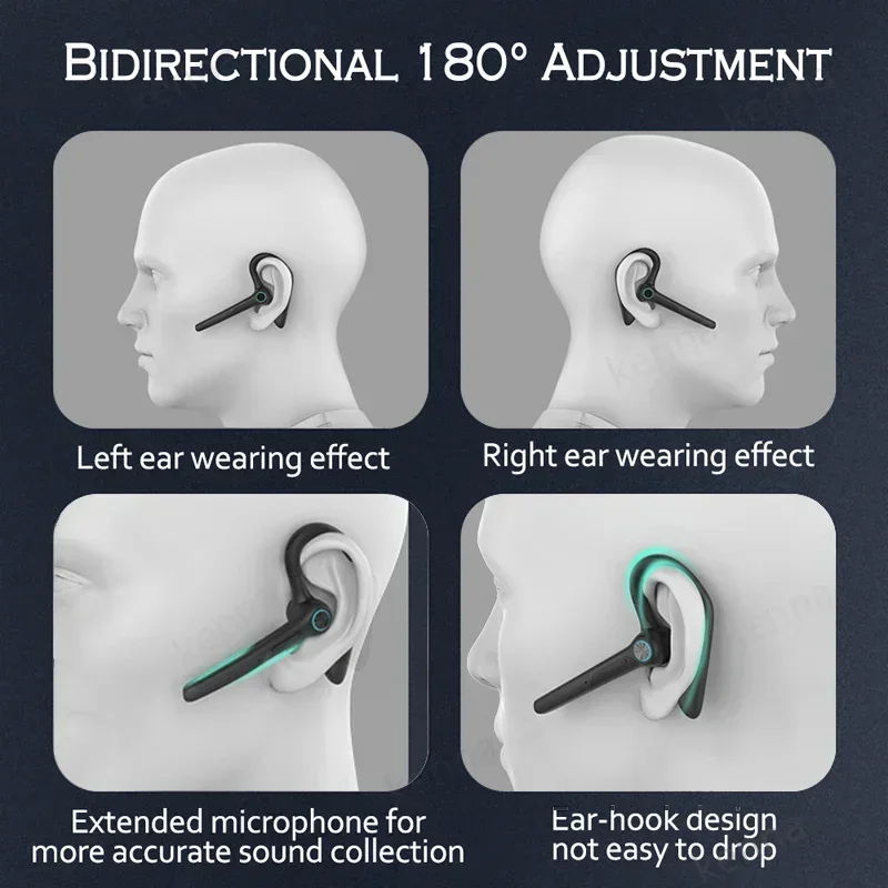 Cuffie senza fili con microfono Auricolare Bluetooth Auricolari Fone De Ouvido Audifonos Con Microfono Auriculares Inalambicos