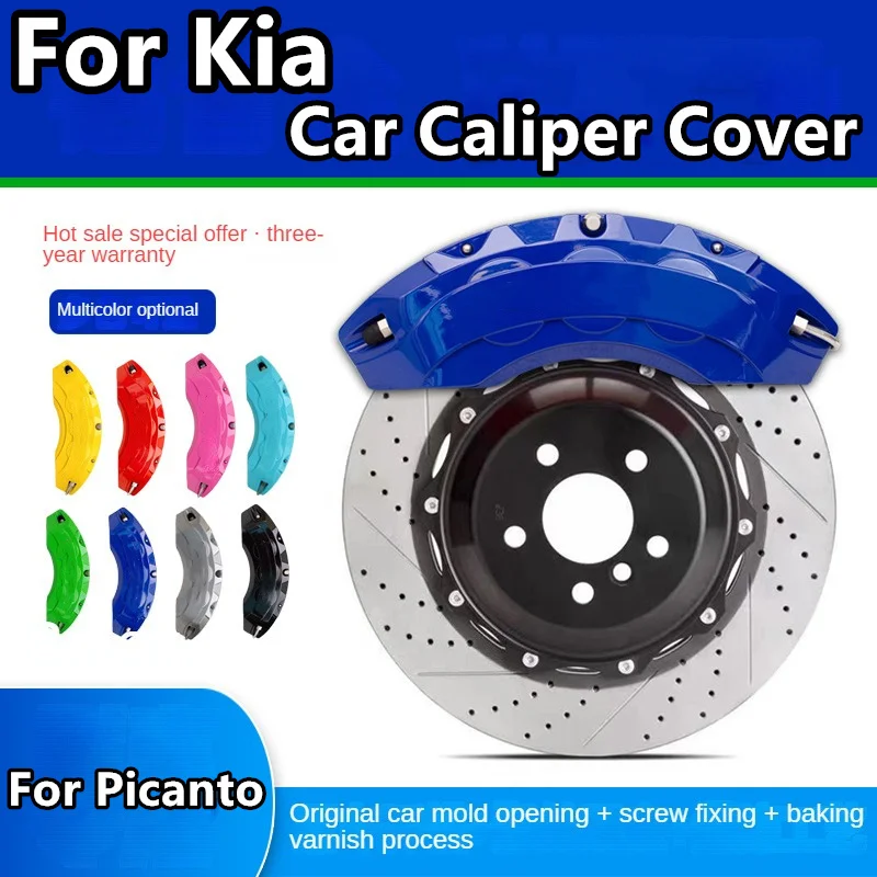 For Kia Picanto Brake Caliper Cover Aluminum Alloy Front Rear Wheel Modification Kit