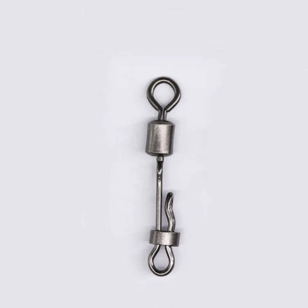 

Pellet Line Hanging Bait Side Line Snap Change Connector Fishing Rolling Swivel Rolling Swivel With Lock 8-Shape Connect Ring