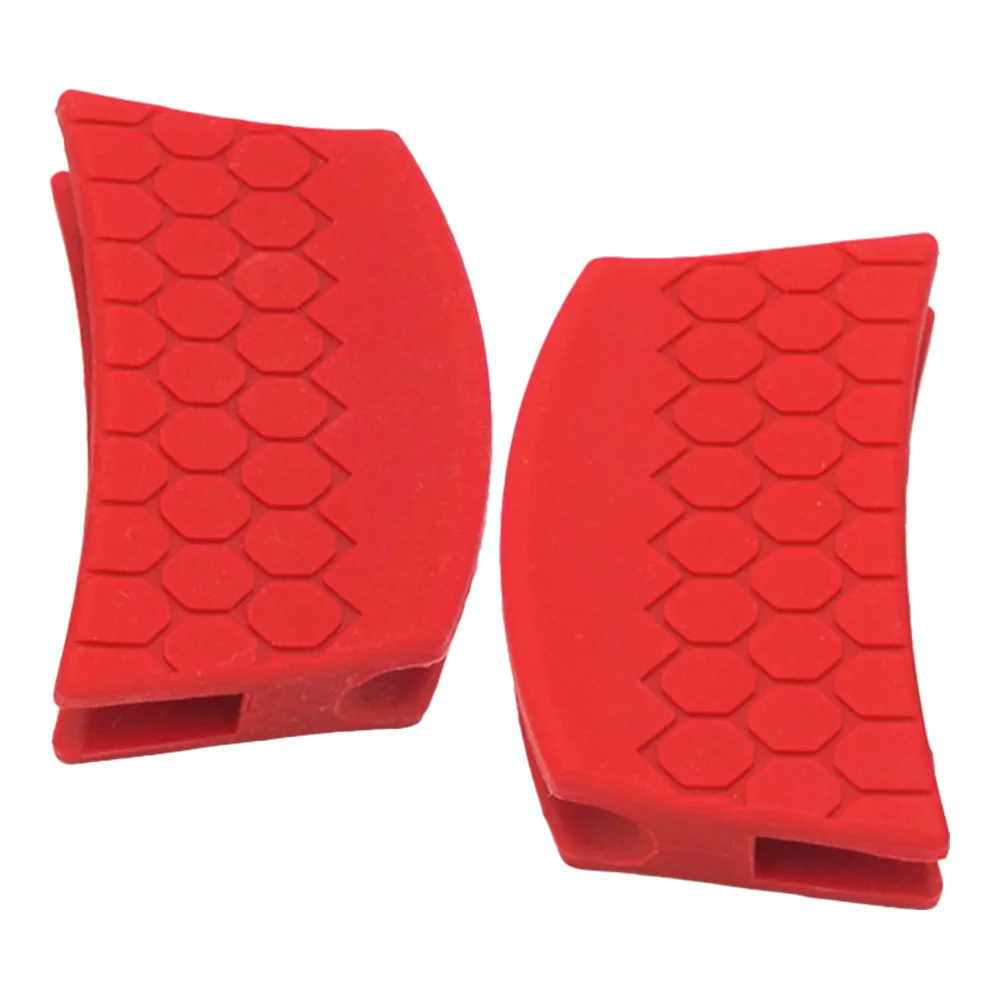 Anti-scalding Pot Ears Pan Handle Cover Silicone Sleeve Cooker Grip Assist Holders Red Covers Frying