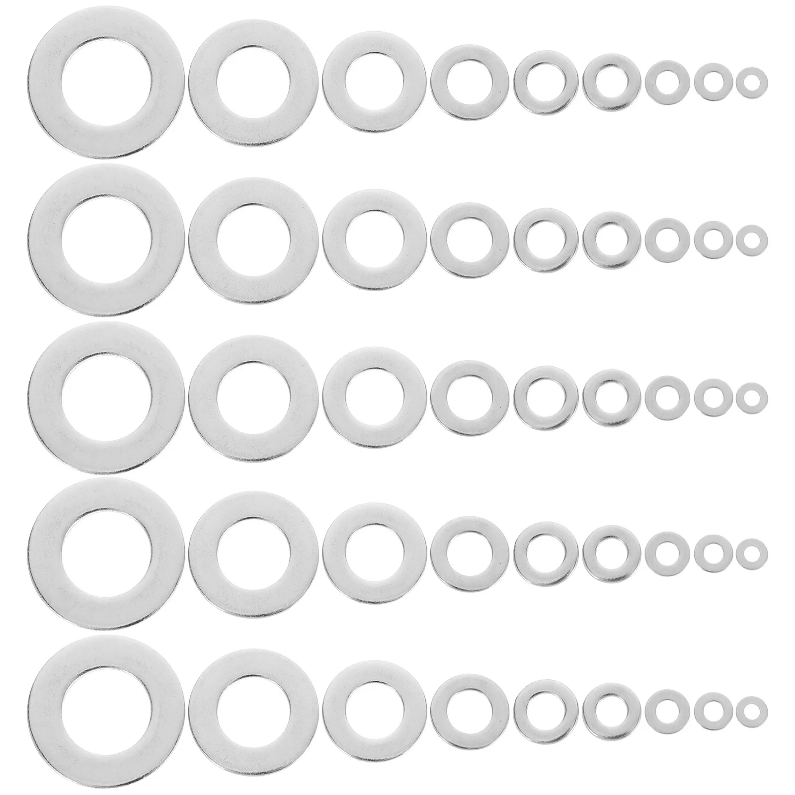 800Pcs Stainless Steel Flat Washers Set 304 Grade Assorted Sizes for Bolt Screw Fastening Uniform Load Distribution Corrosion