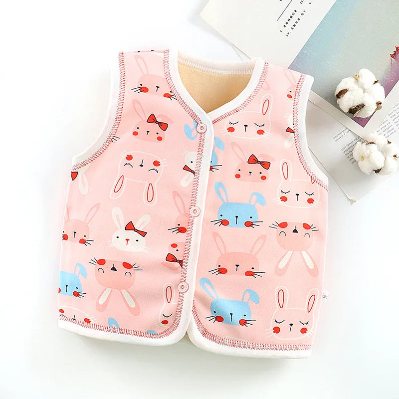 Autumn Girls Boy Cardigan Vests Baby Winter Kids Waistcoats Jacket for girls sleeveless Padded vest Toddler Children\'s Clothing