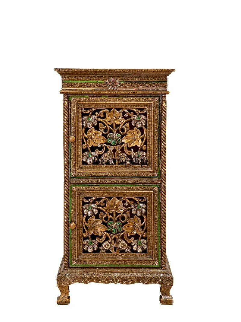 

Thai solid wood porch cabinet Thai corner living room corner cabinet