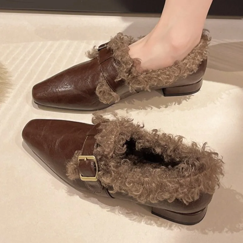 Women Fur Heeled Sh… - image