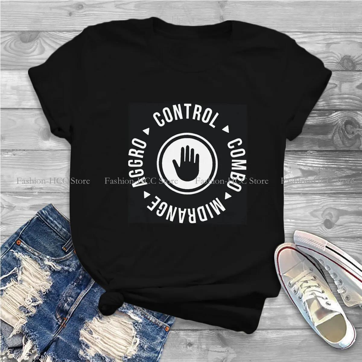 Control Mode Muto Hipster Polyester TShirts Yu-Gi-Oh! Cartoon Anime Momen Harajuku Streetwear T Shirt Round Neck