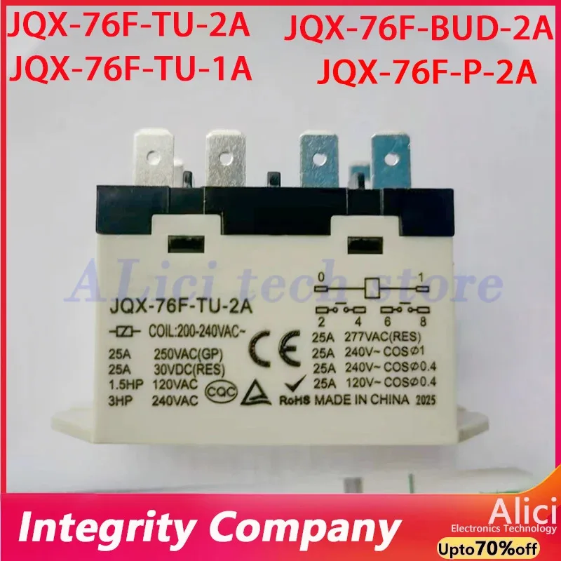 JQX-76F-TU-2A JQX-76F-TU-1A JQX-76F-BUD-2A 220-240VAC 25A JQX-76F-P-2A 24V