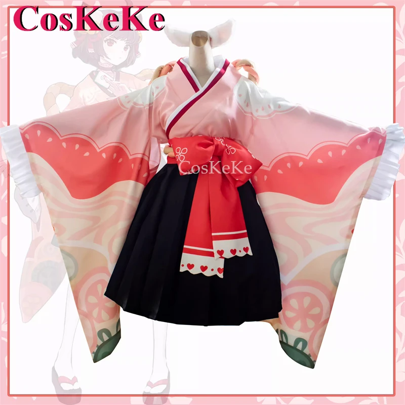 CosKeKe Ichihime Cosplay Game Majsoul/Mahjong Soul Costume Fashion Lovely Kimono Uniform Halloween Party Role Play Clothing S-L