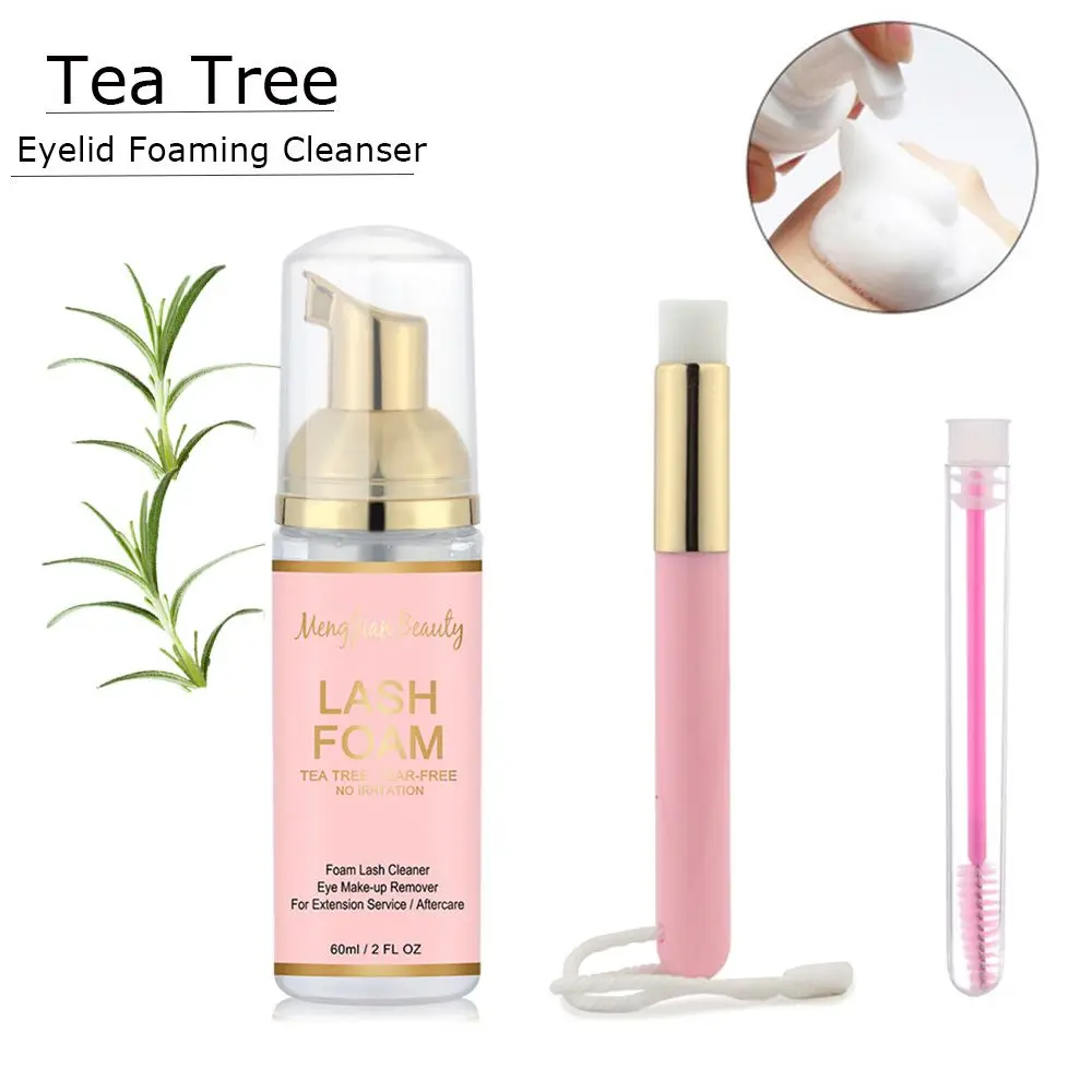 Hot Safe for Natural Lashes Non-Irritating Shampoo Eyelash Extension Cleanser Eyelid Foaming Lash Foam