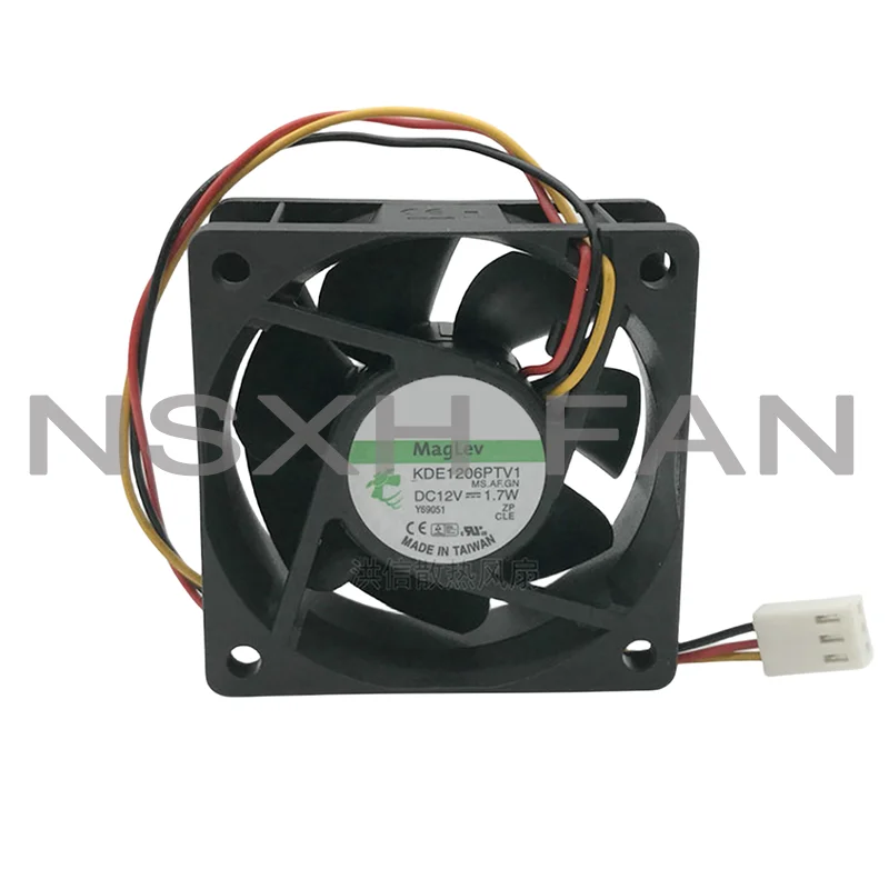 

KDE1206PTV1 MS.AF.GN DC12V 1.7W 6025 6CM 60mm 60x60x25mm 3pin Cooling Fan