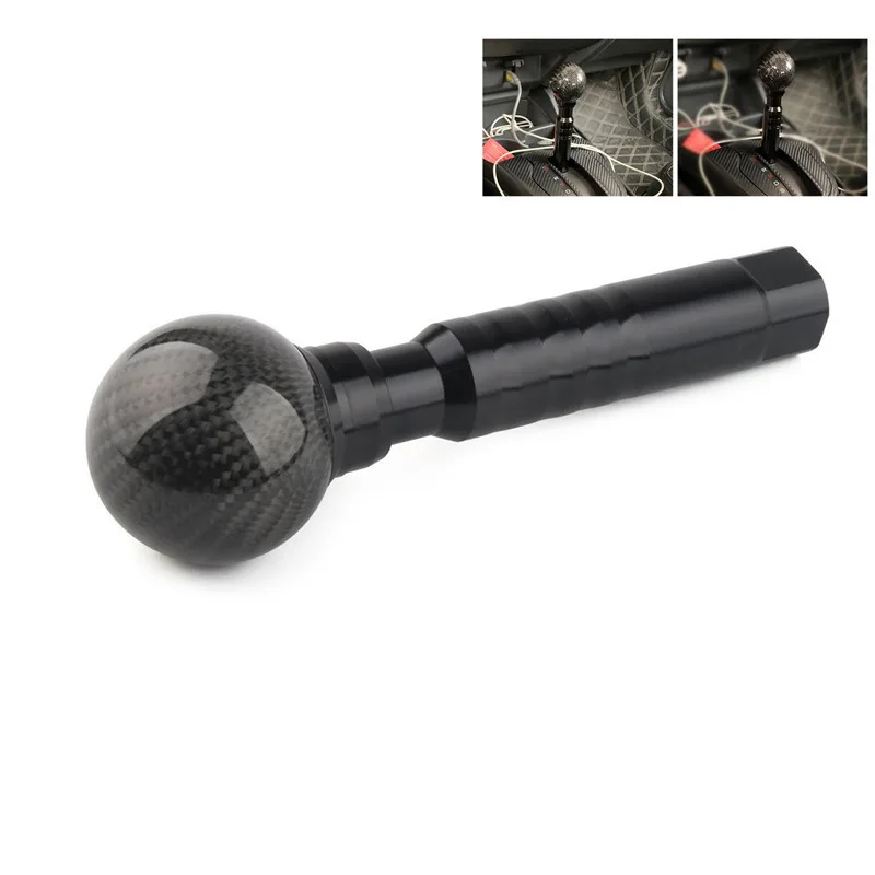 

Car Automatic Carbon Fiber AT Gear Shift Knob Shifter Lever Fit For Honda Jazz GK5 City GM6 Round Ball Button Handle Stick Knobs