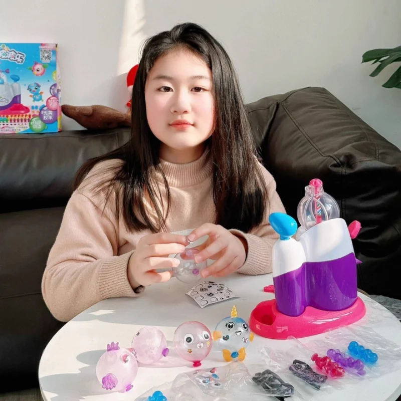 신상품 매직 스티키 보보볼 머신 장난감 - 여자아이들을 위한 핸드메이드 DIY 풍선 재료 |   귀엽고 재미있는 어린이 생일 선물