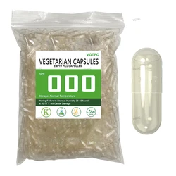 1000PCS Size 000 Vegetarian Empty Pill Capsule Hollow Vegetal Vegan Kosher Halal Certified HPMC Capsules