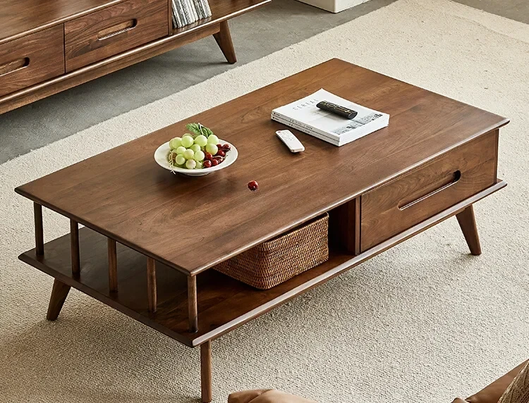 

North American black walnut solid wood coffee table Nordic simple creative coffee table