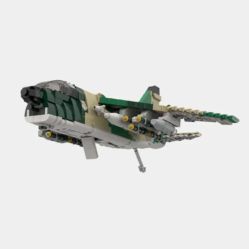 Modelo militar, bloques de construcción Moc 1:35, A-7D Corsair II, tecnología de combate, bloques modulares, regalos, juguetes de Navidad, conjuntos DIY de montaje