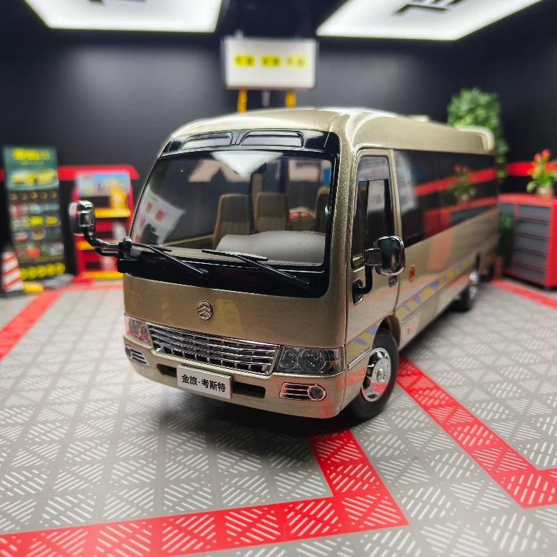 

Diecast 1:24 Scale King Long Coaster Alloy Bus Model Collectible Toy Gift Souvenir Display Ornament
