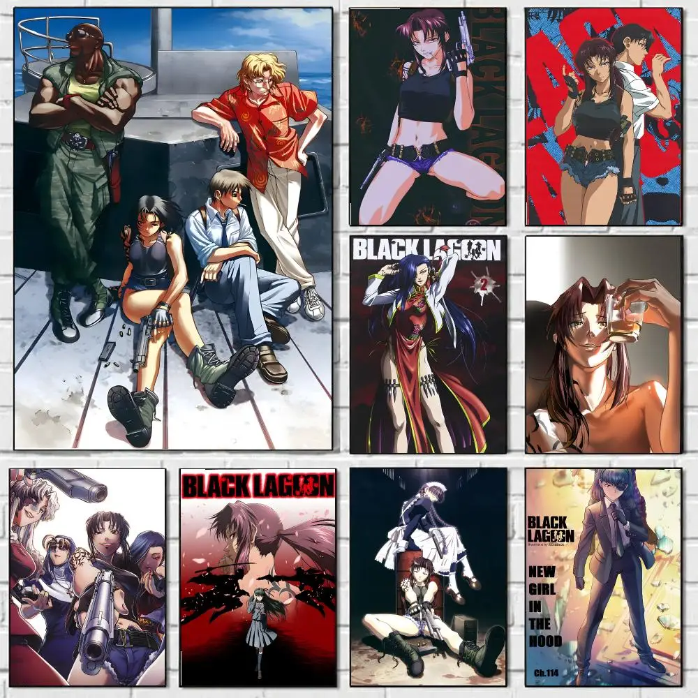 Black Lagoon Poster HD Art Sticky Wall Waterproof Home Bedroom Bar Aesthetic Decoration Perfect Room Decor
